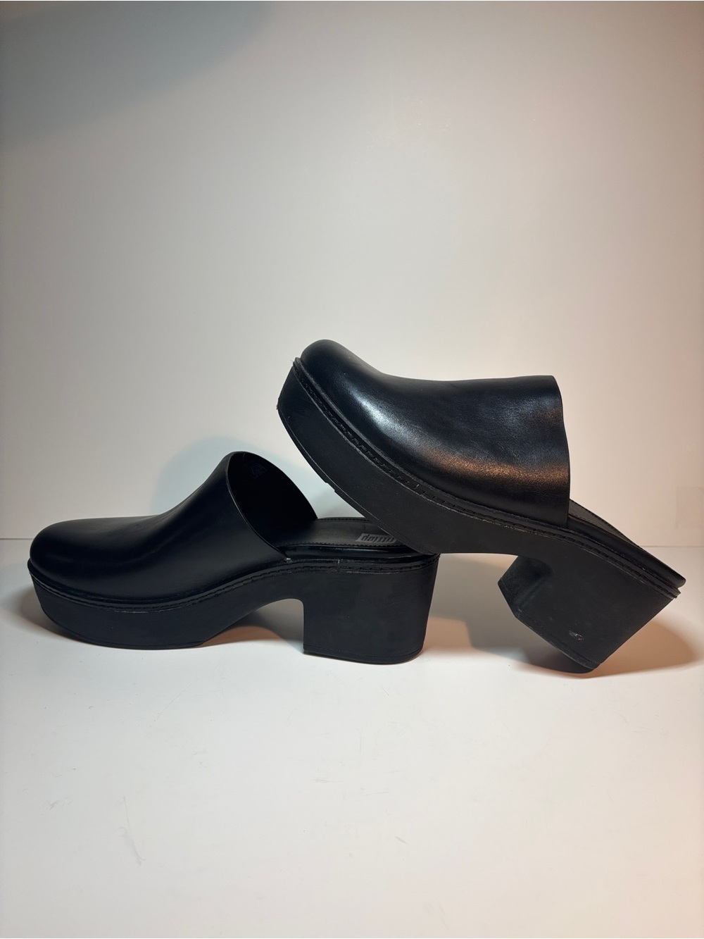 Black Platform Clog Heels - Women Fitflop Never Worn